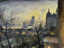 London Twilight from the Adelphi-Christopher Richard Wynne Nevinson-Giclee Print