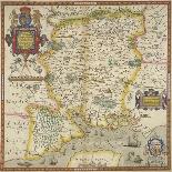 Map of Northampton and Adjacent Counties, from 'Atlas of England and Wales', 1576-Christopher Saxton-Giclee Print