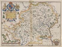 Map of Northampton and Adjacent Counties, from 'Atlas of England and Wales', 1576-Christopher Saxton-Framed Stretched Canvas