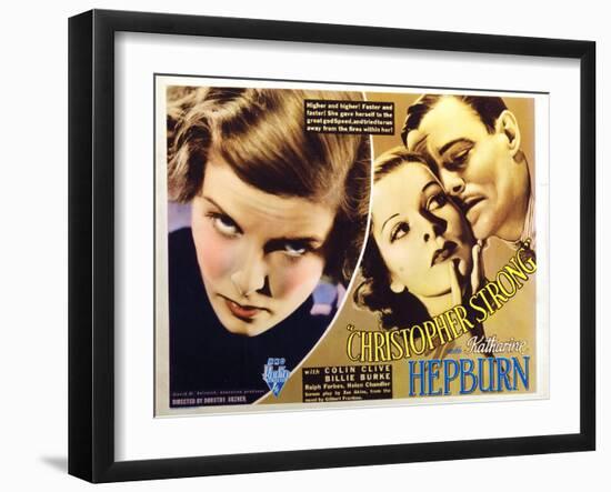 Christopher Strong, Katharine Hepburn, Colin Clive, 1933-null-Framed Photo