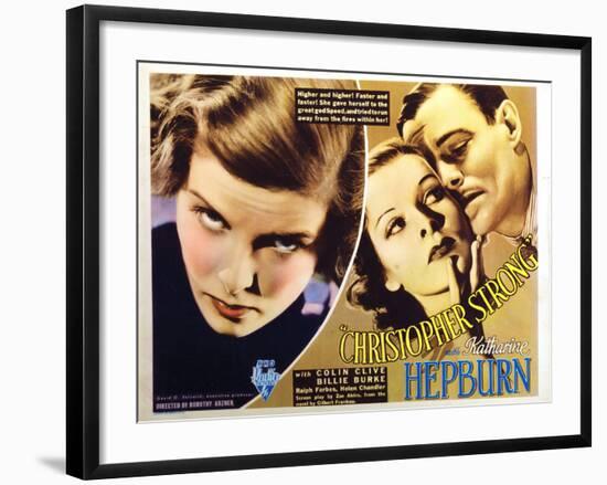 Christopher Strong, Katharine Hepburn, Colin Clive, 1933-null-Framed Photo