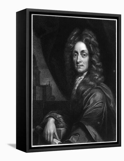 Christopher Wren, English Architect, Mathematician and Physicist, 1833-null-Framed Stretched Canvas