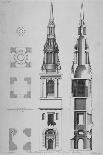 Plans, Elevations and Section of the Church of St Mary-Le-Bow, Cheapside, City of London, 1725-Christopher Wren-Giclee Print