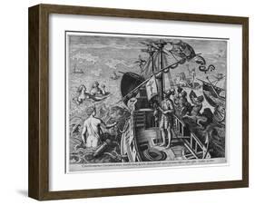 Christophorus Columbus Ligur (Americae Retecti), 1591-Philipp Galle-Framed Giclee Print