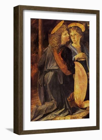 Christs Baptism Detail-Leonardo da Vinci-Framed Art Print