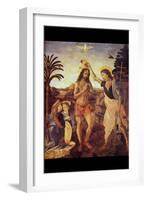 Christs Baptism I-Leonardo da Vinci-Framed Art Print