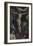 'Christus Am Kreuz, Mit Zwei Stiftern', (Christ on the Cross Adored by Donors), c1590, (1938)-El Greco-Framed Giclee Print