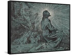 Christus am Ölberg-Hans Thoma-Framed Stretched Canvas