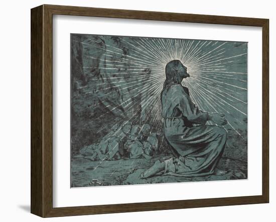 Christus am Ölberg-Hans Thoma-Framed Giclee Print