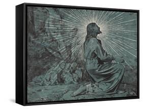 Christus am Ölberg-Hans Thoma-Framed Stretched Canvas