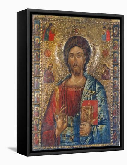 Christus Pantokrator-Moldau-Schule Ikone-Framed Stretched Canvas