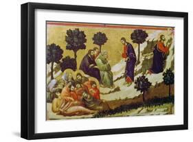 Christus Und Die Schlafenden Juenger Am Oelberg-Duccio di Buoninsegna-Framed Giclee Print