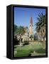 Christuskirche (Lutheran Christian Church) and Parliament Gardens, Windhoek, Namibia, Africa-Gavin Hellier-Framed Stretched Canvas