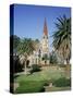 Christuskirche (Lutheran Christian Church) and Parliament Gardens, Windhoek, Namibia, Africa-Gavin Hellier-Stretched Canvas