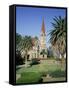 Christuskirche (Lutheran Christian Church) and Parliament Gardens, Windhoek, Namibia, Africa-Gavin Hellier-Framed Stretched Canvas