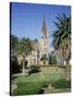 Christuskirche (Lutheran Christian Church) and Parliament Gardens, Windhoek, Namibia, Africa-Gavin Hellier-Stretched Canvas