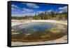 Chromatic Pool and Surrounds on a Clear Day, Upper Geyser Basin, Yellowstone National Park-Eleanor Scriven-Framed Stretched Canvas