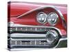 Chrome Lights on Red Car-null-Stretched Canvas