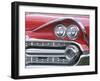 Chrome Lights on Red Car-null-Framed Photographic Print