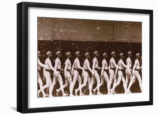 Chromophotograph of a Walking Soldier, 1886-Edward S. Curtis-Framed Giclee Print