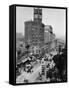 Chronicle Building Clock Tower Dominates Market Street-null-Framed Stretched Canvas