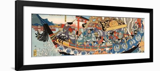 Chronicle of the Rise and Fall of the Minamoto and Taira Clans, Genpei Seisuiki-Yoshitsuya Utagawa-Framed Giclee Print