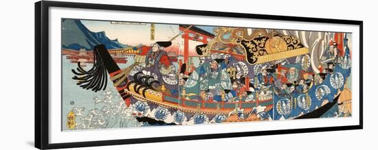 Chronicle of the Rise and Fall of the Minamoto and Taira Clans, Genpei Seisuiki-Yoshitsuya Utagawa-Framed Giclee Print