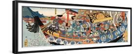 Chronicle of the Rise and Fall of the Minamoto and Taira Clans, Genpei Seisuiki-Yoshitsuya Utagawa-Framed Giclee Print