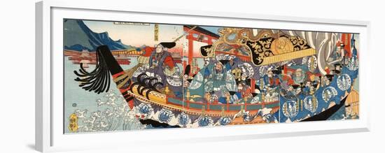 Chronicle of the Rise and Fall of the Minamoto and Taira Clans, Genpei Seisuiki-Yoshitsuya Utagawa-Framed Giclee Print