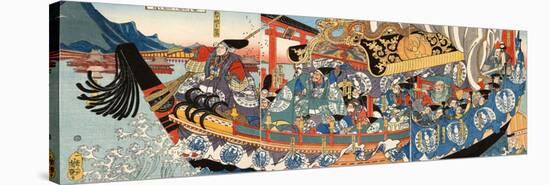 Chronicle of the Rise and Fall of the Minamoto and Taira Clans, Genpei Seisuiki-Yoshitsuya Utagawa-Stretched Canvas