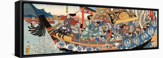 Chronicle of the Rise and Fall of the Minamoto and Taira Clans, Genpei Seisuiki-Yoshitsuya Utagawa-Framed Stretched Canvas