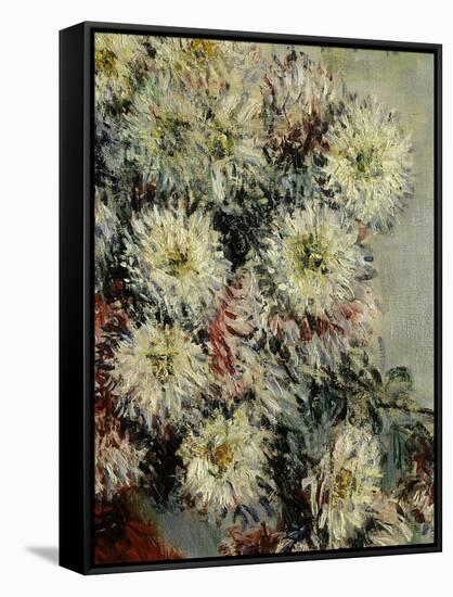 Chrysanthèmes, Chrysanthemums, 1878, Detail-Claude Monet-Framed Stretched Canvas