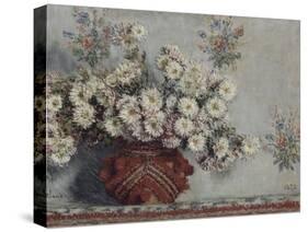 Chrysanthèmes-Claude Monet-Stretched Canvas