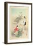 Chrysanthemum Garden', from the Series 'Beauties Competing with Flowers', 1893-Ogata Gekko-Framed Giclee Print