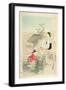 Chrysanthemum Garden', from the Series 'Beauties Competing with Flowers', 1893-Ogata Gekko-Framed Giclee Print