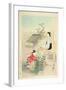 Chrysanthemum Garden', from the Series 'Beauties Competing with Flowers', 1893-Ogata Gekko-Framed Giclee Print