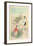 Chrysanthemum Garden', from the Series 'Beauties Competing with Flowers', 1893-Ogata Gekko-Framed Giclee Print