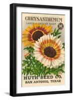 Chrysanthemum Seed Packet-null-Framed Art Print