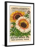 Chrysanthemum Seed Packet-null-Framed Art Print