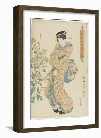 Chrysanthemums, 1830-1844-Utagawa Kunisada-Framed Giclee Print