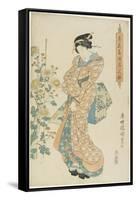 Chrysanthemums, 1830-1844-Utagawa Kunisada-Framed Stretched Canvas