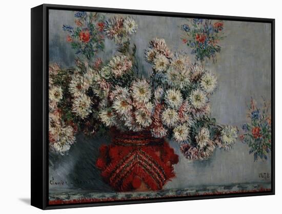 Chrysanthemums, 1878-Claude Monet-Framed Stretched Canvas