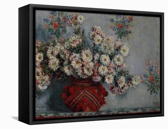 Chrysanthemums, 1878-Claude Monet-Framed Stretched Canvas