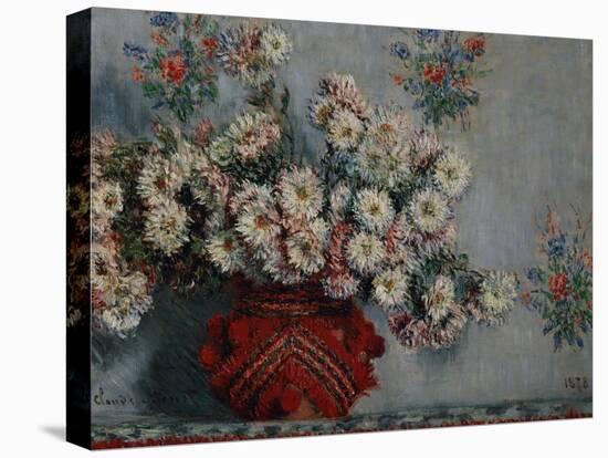 Chrysanthemums, 1878-Claude Monet-Stretched Canvas