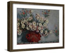 Chrysanthemums, 1878-Claude Monet-Framed Giclee Print