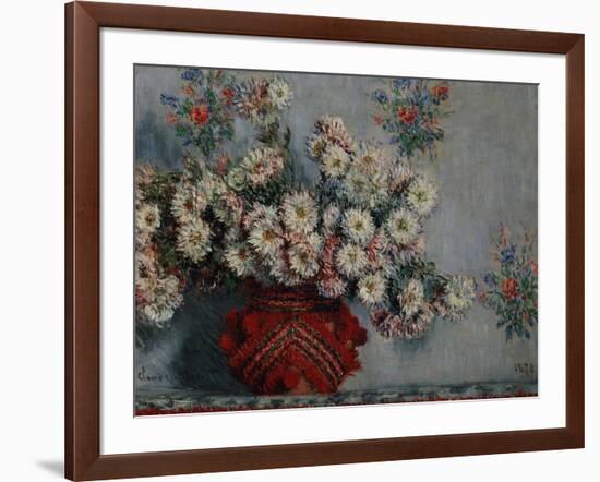 Chrysanthemums, 1878-Claude Monet-Framed Giclee Print