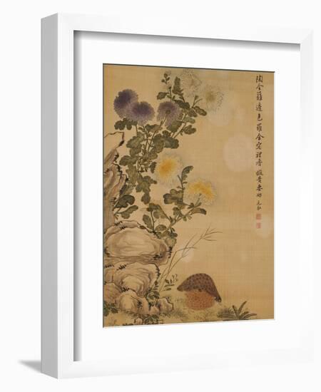 Chrysanthemums and Quail, 1702-Ma Yuanyu-Framed Giclee Print