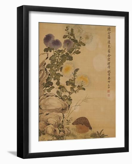 Chrysanthemums and Quail, 1702-Ma Yuanyu-Framed Giclee Print