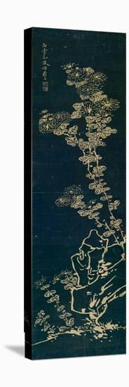 Chrysanthemums and Rock-Yun Shouping-Stretched Canvas