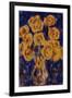 Chrysanthemums; Chrysanthemen, 1919 (Gouache on Paper)-Christian Rohlfs-Framed Giclee Print